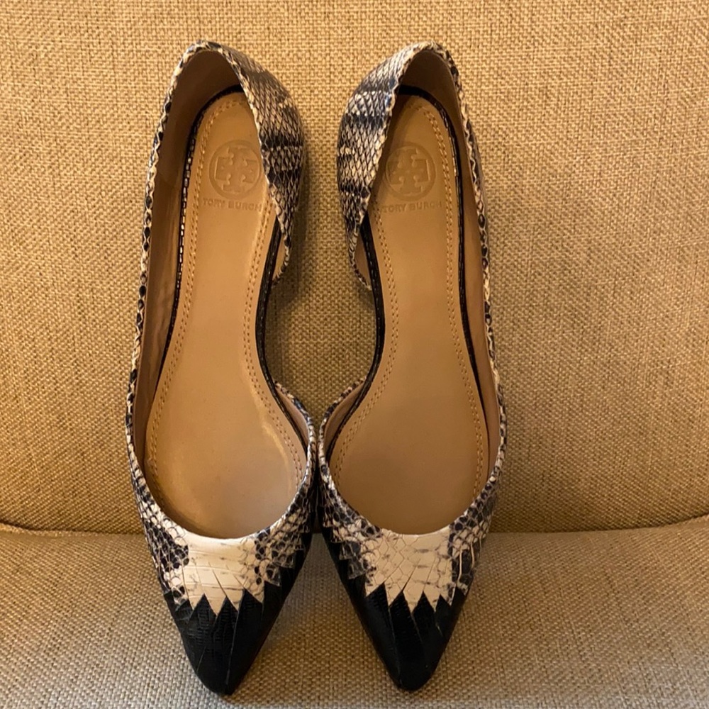 Tory Burch Black & Cream Flats 8